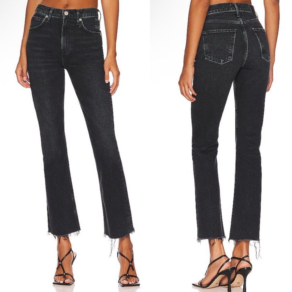 NWT Citizens of Humanity Isola Crop Jeans in Stormy Wash Zip Fly 2030-3010 - Picture 2 of 11